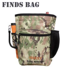Metal Detector Finds Pouch — Waist Pack for Digging Tools, Treasures & Accessories, Green or Army Camo