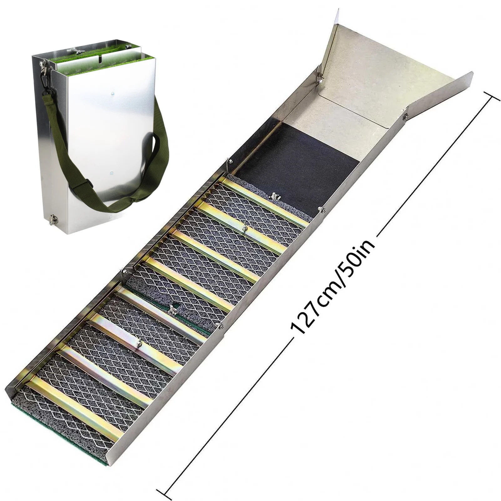 Folding Gold Sluice Box — Aluminium Alloy Portable Chute for Gold Mining, Panning & Prospecting - Image 4