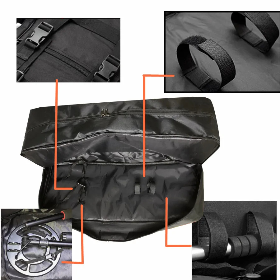 Metal Detector Carry Bag Portable Waterproof Canvas Storage Bag Double-layer Tools Organizer Backpack for Metal Detecting - Image 3