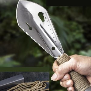 Metal Detector & Gold Prospecting Digging Tool — Carbon Steel Multi-Function Shovel Knife with Sheath