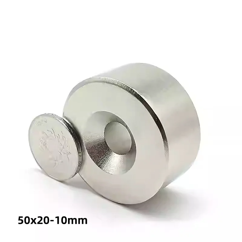 50x20mm Neodymium Ring Magnet with 10mm Mounting Hole – view 2