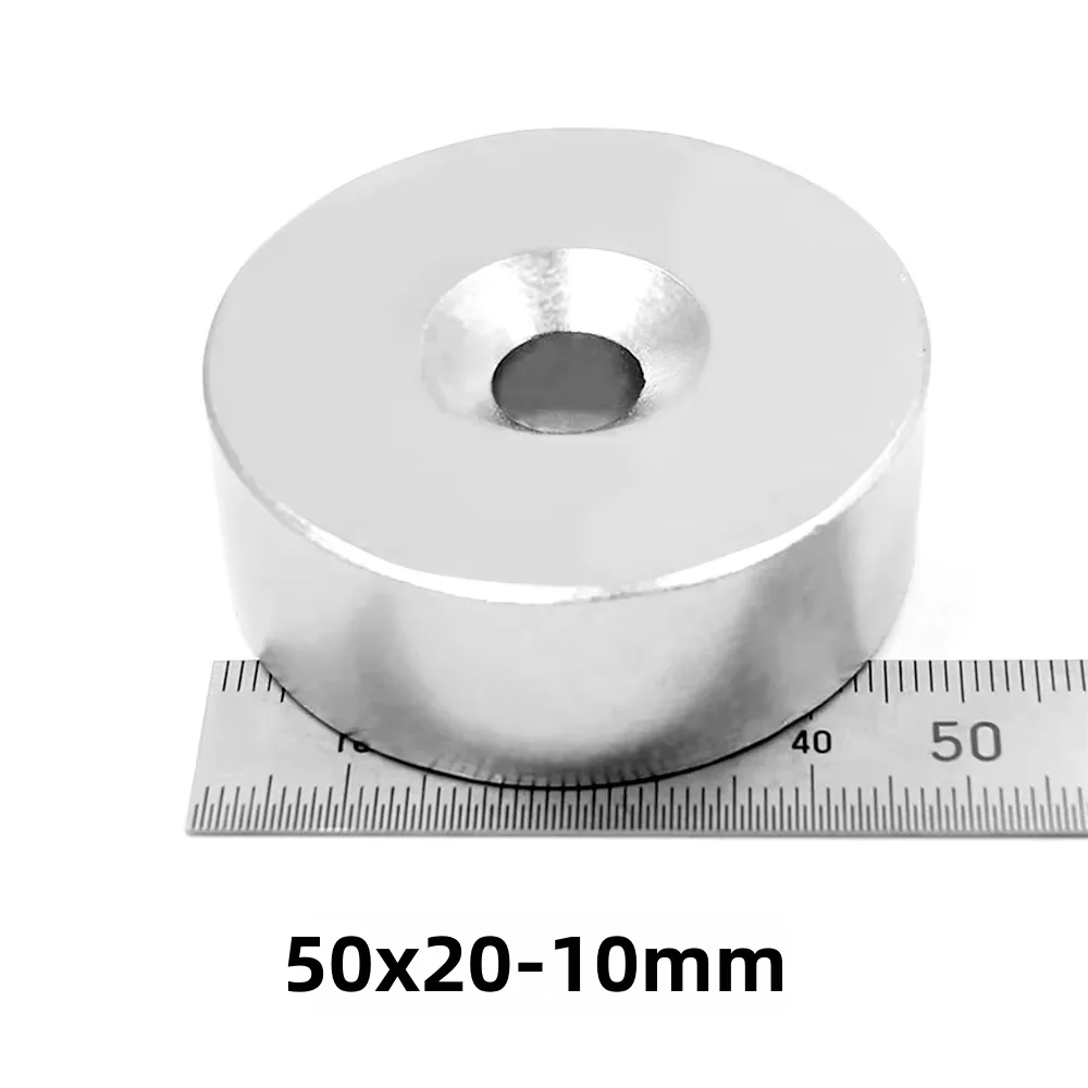 50x20mm Neodymium Ring Magnet with 10mm Mounting Hole – view 4