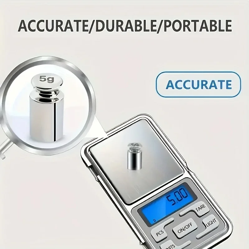 Digital Pocket Scale 500g/0.01g – Tare & Counting – view 3