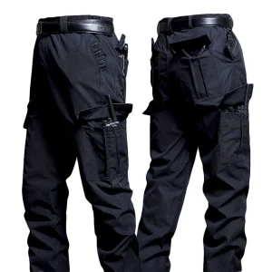 Wear-Resistant Stretch Cargo Pants – Multi-Pocket, Navy Blue